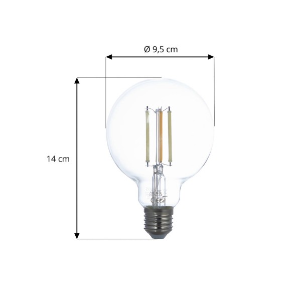 Prios led bol e27 g95 7w zigbee tuya helder