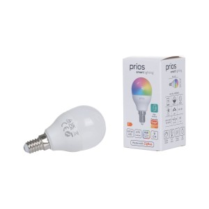Prios LED druppels E14 4,9W CCT RGB, 2 per set