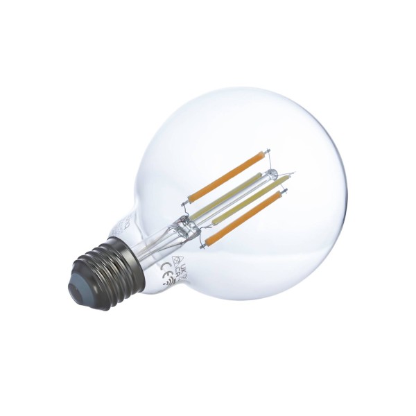 Prios led filament lamp e27 g95 7w wlan per 2