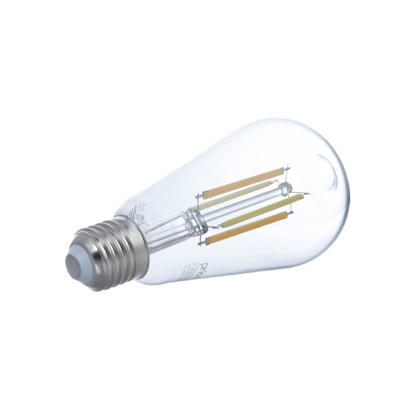 Prios led filament lamp e27 st64 7w wlan per 2