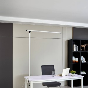 Prios Zyair LED kantoor klemlamp, wit