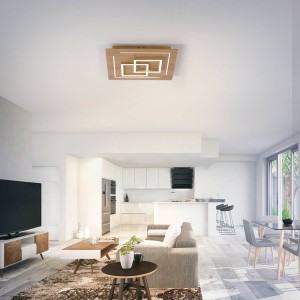 Q-Smart-Home Paul Neuhaus Q-LINEA LED plafond houtdecor 40cm