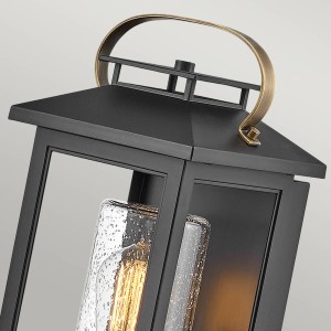 Quintiesse Buitenwandlamp Atwater, lantaarn, zwart, 35,5cm