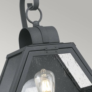 Quintiesse Buitenwandlamp Heath breedte 33,1 cm, zwart