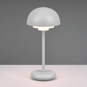 Reality Leuchten LED tafellamp Elliot, IP44, accu, Touchdim, grijs
