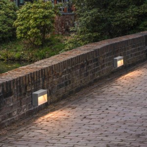SLV Concreto LED buitenwandlamp, breedte 25cm
