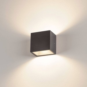 SLV Sitra Cube LED buitenwandlamp, antraciet