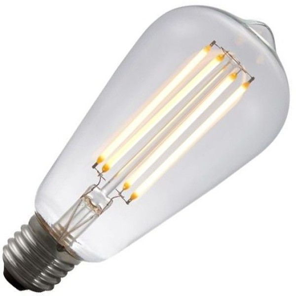 Edison led filament lamp van hoge kwaliteit en met grote e27 fitting. De lamp is uitgevoerd in 4