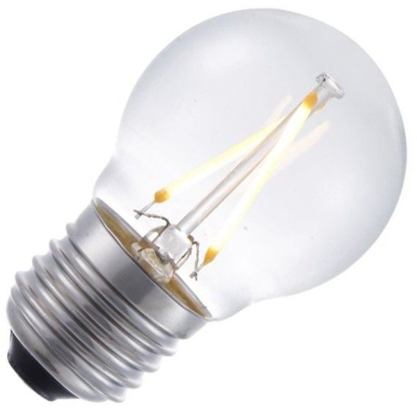 Dimbare led filament kogellamp met grote fitting (e27). Uitgevoerd in 2 watt. Deze lamp is ideaal als vervanger van een gloeilamp van 17 watt.