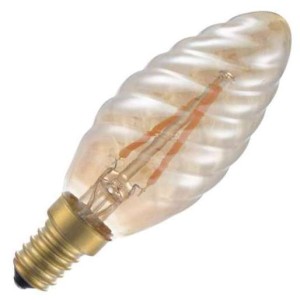 SPL | LED Kaarslamp gedraaid | Kleine fitting E14  | 1.5W Dimbaar