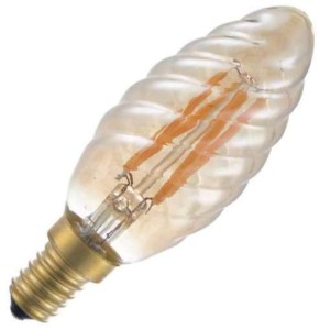 SPL | LED Kaarslamp gedraaid | Kleine fitting E14  | 4W Dimbaar