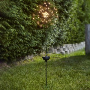 STAR TRADING LED lamp op zonne-energie Firework met grondspies