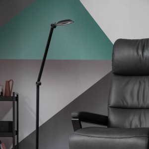Schöner Wohnen Office LED vloerlamp mat zwart