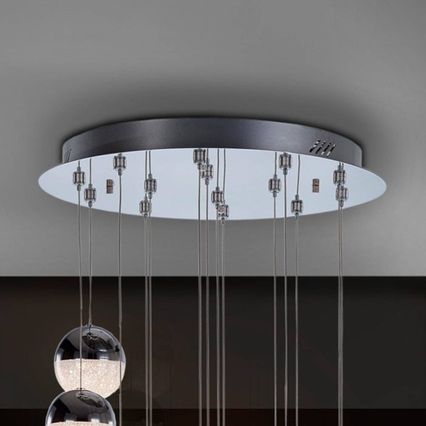 Schuller valencia led hanglamp sphere 14 lamps chroom app 2