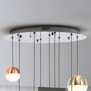 Schuller Valencia LED hanglamp Sphere meerkleurig 9-lamps, app