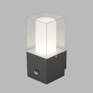Searchlight Buitenwandlamp Granada met sensor, donkergrijs