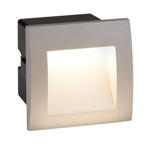 Searchlight LED wand inbouwlamp Ankle, IP65, aluminium, grijs