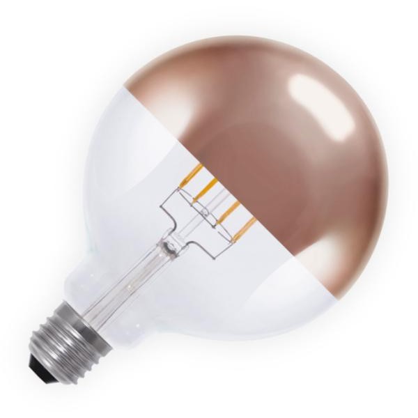 De segula globelamp kopspiegel led filament koper 8w (vervangt 35w) grote fitting e27 is verkrijgbaar in 8w. Dit lijkt wellicht weinig