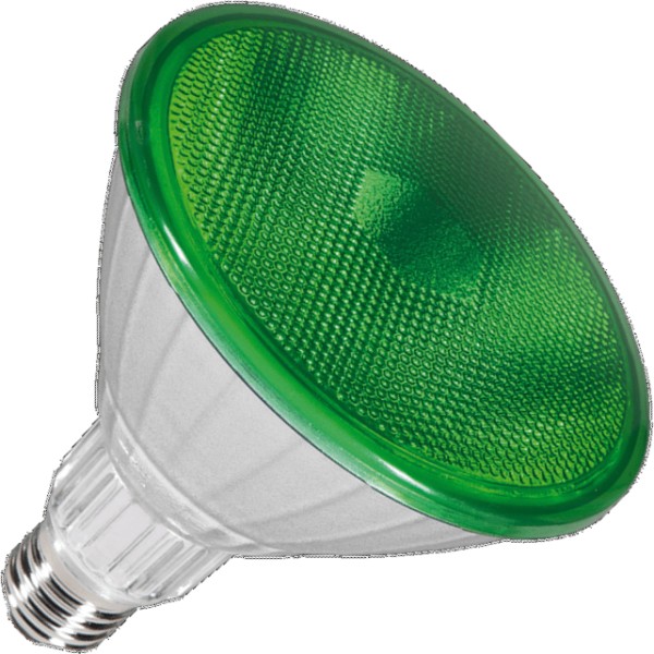 De segula spotlamp par38 led groen 18w (vervangt 150w) grote fitting e27 is verkrijgbaar in 18w. Dit lijkt wellicht weinig