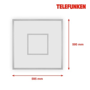 Telefunken LED paneel Magic Cento zilver CCT RGB 60x60cm