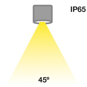 The Light Group SLC MiniOne Fixed LED downlight IP65 zwart 930