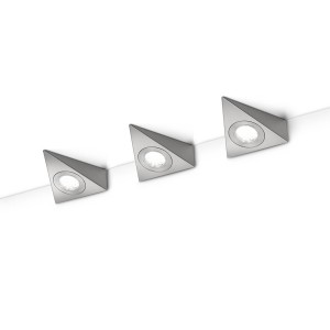 Trio Lighting LED meubelverlichting Ecco 3per set, nikkel mat