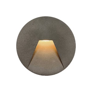 Viokef LED inbouw wandlamp Space, grijs, Ø 12 cm