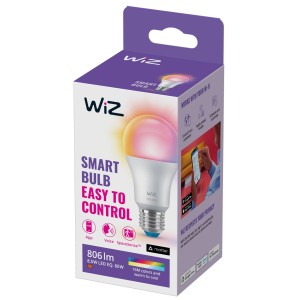 WiZ A60 LED lamp mat WiFi E27 8,5W RGBW
