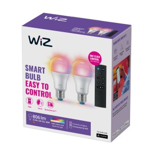 WiZ A60 LED mat WiFi E27 8,5W RGBW afstandbed. 2