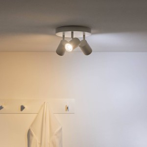 WiZ LED plafondspot Imageo, 3-lamps rond, wit