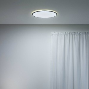 WiZ SuperSlim LED plafondlamp CCT Ø43cm zwart