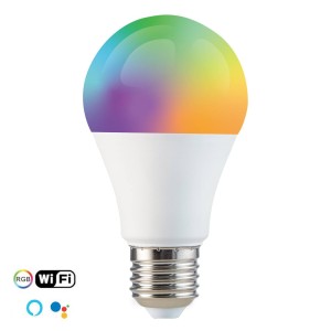 euroLighting LED lamp E27 5,5W Tuya-app, RGBW, WiFi, dimbaar