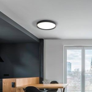 ACB ILUMINACIÓN LED plafondlamp Minsk, Ø 60 cm, Casambi, 42 W, zwart