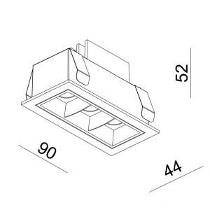 ATILED LED inbouwspot Sound 3 30° met frame, wit