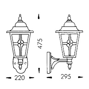 Albert Leuchten Aantrekkelijke buitenwandlamp 763 B