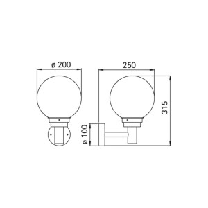 Albert Leuchten Bolvormige buitenwandlamp 155