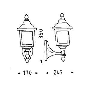 Albert Leuchten Buitenwandlamp LANDHAUS 716 S