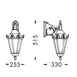 Albert Leuchten Buitenwandlamp in landhuisstijl 746 S