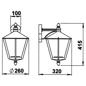 Albert Leuchten Stijlvolle buitenwandlamp 665 B