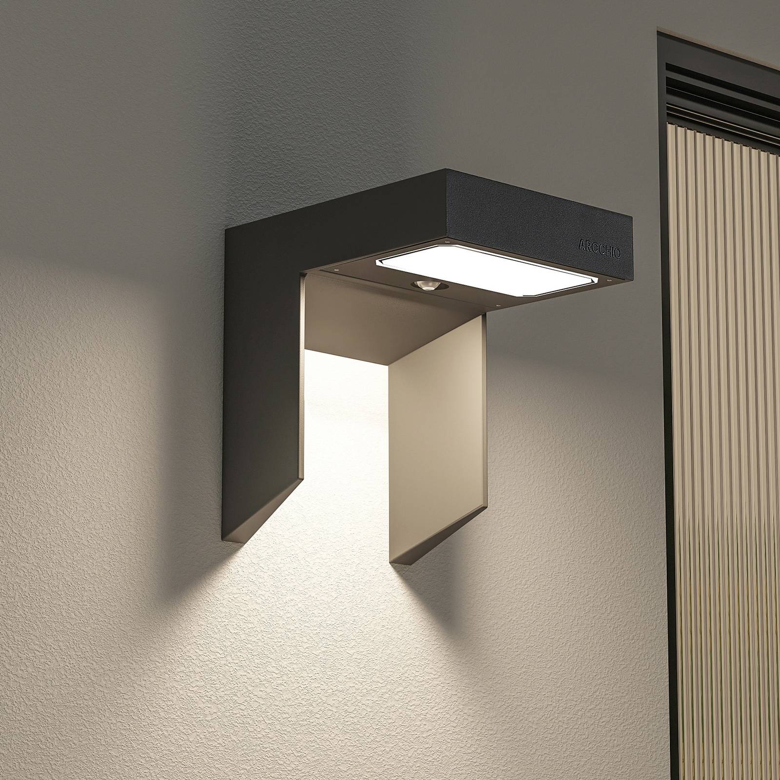 Arcchio dynorma led buiten wandlamp met sensor