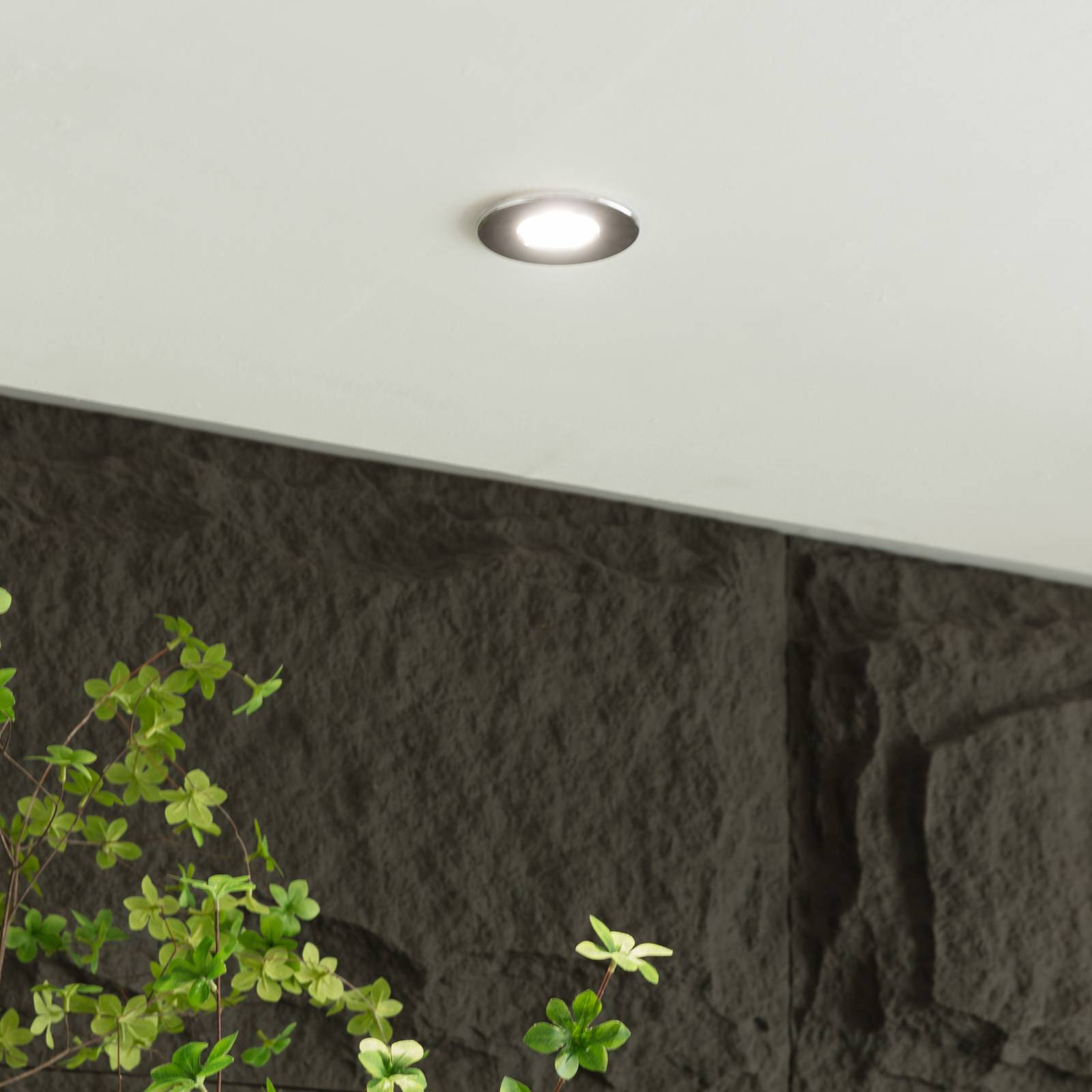 Arcchio Elmon LED inbouwlamp, IP65, chroom