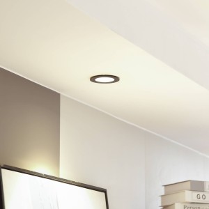 Arcchio LED downlight Aryx, zwart, 2.700K