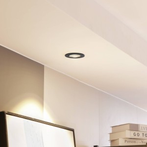 Arcchio LED downlight Zarik, zwart, 2.700K