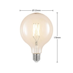 Arcchio LED filament E27 6W 2.700K G125 bol helder per 2