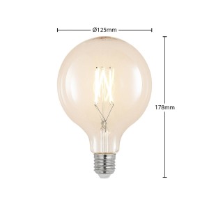 Arcchio LED filament E27 8W 2.700K G125 bol helder per 2