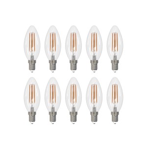 Arcchio LED filament lamp E14 kaars set van 10, 2700 K