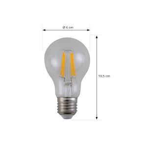 Arcchio LED filament lamp, helder, E27, 7,2W, 2700K, 1521 lm