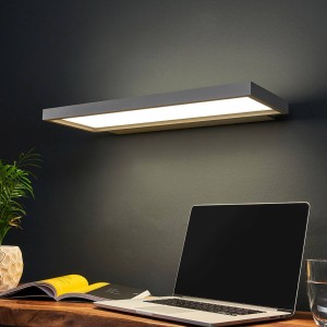 Arcchio LED-kantoor-wandlamp Rick, grijs, universeel wit