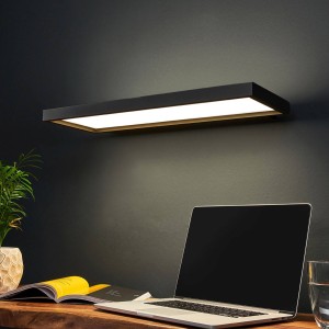 Arcchio LED-kantoor-wandlamp Rick, zwart. universeel wit