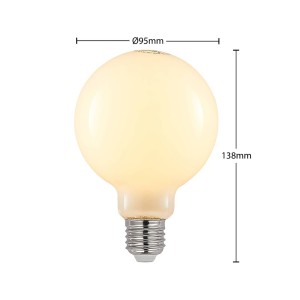 Arcchio LED lamp E27 4W 2.700K G95 bol dimbaar opaal per 3